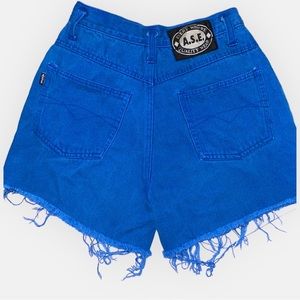 A.S.E. Vintage Cut-Off Denim High-Waisted Mom Shorts